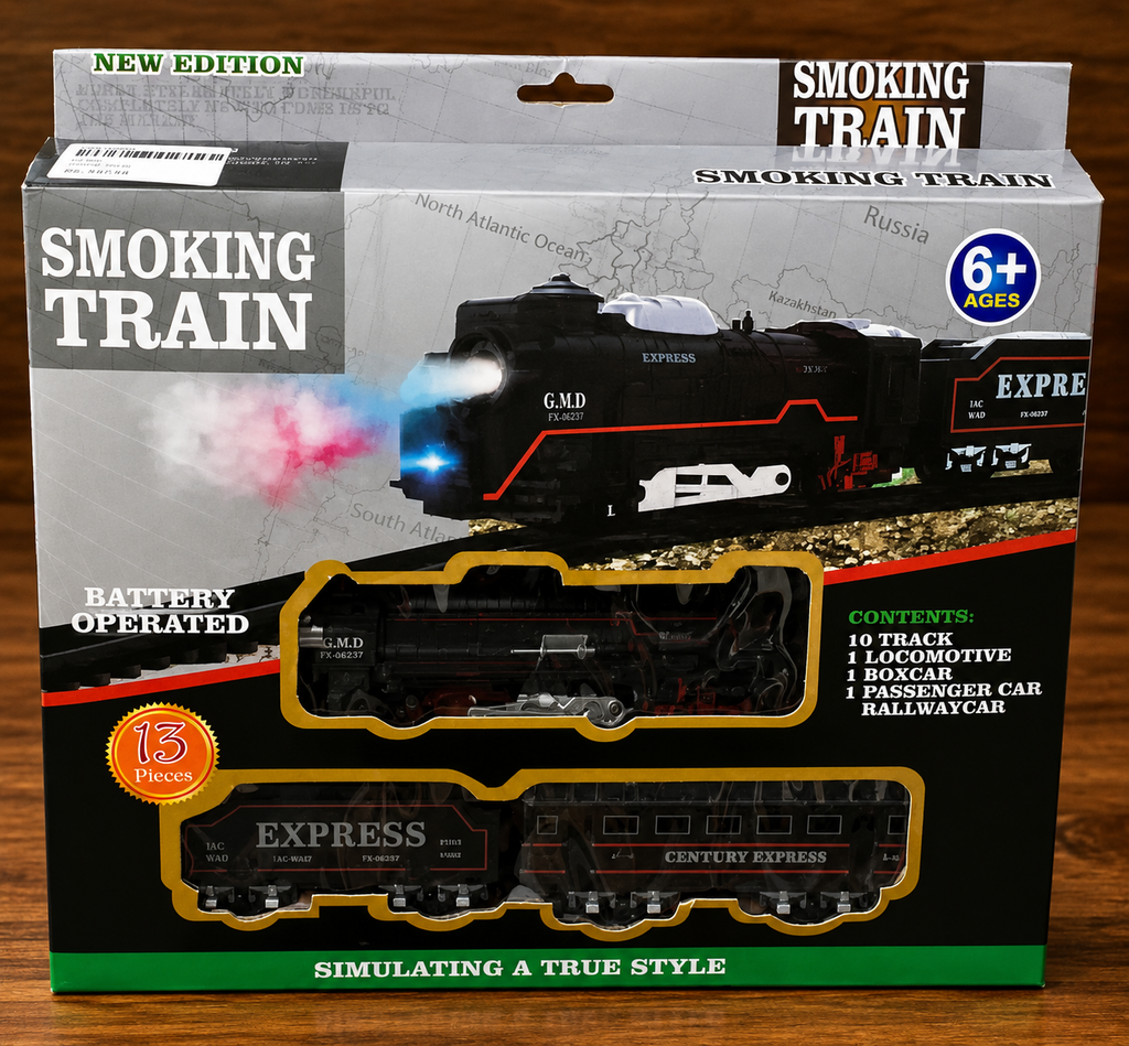 Smoking Train – Battery Operated Toy Train Set