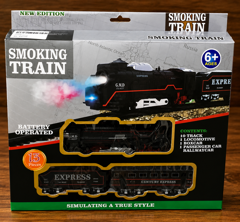 Smoking Train – Battery Operated Toy Train Set