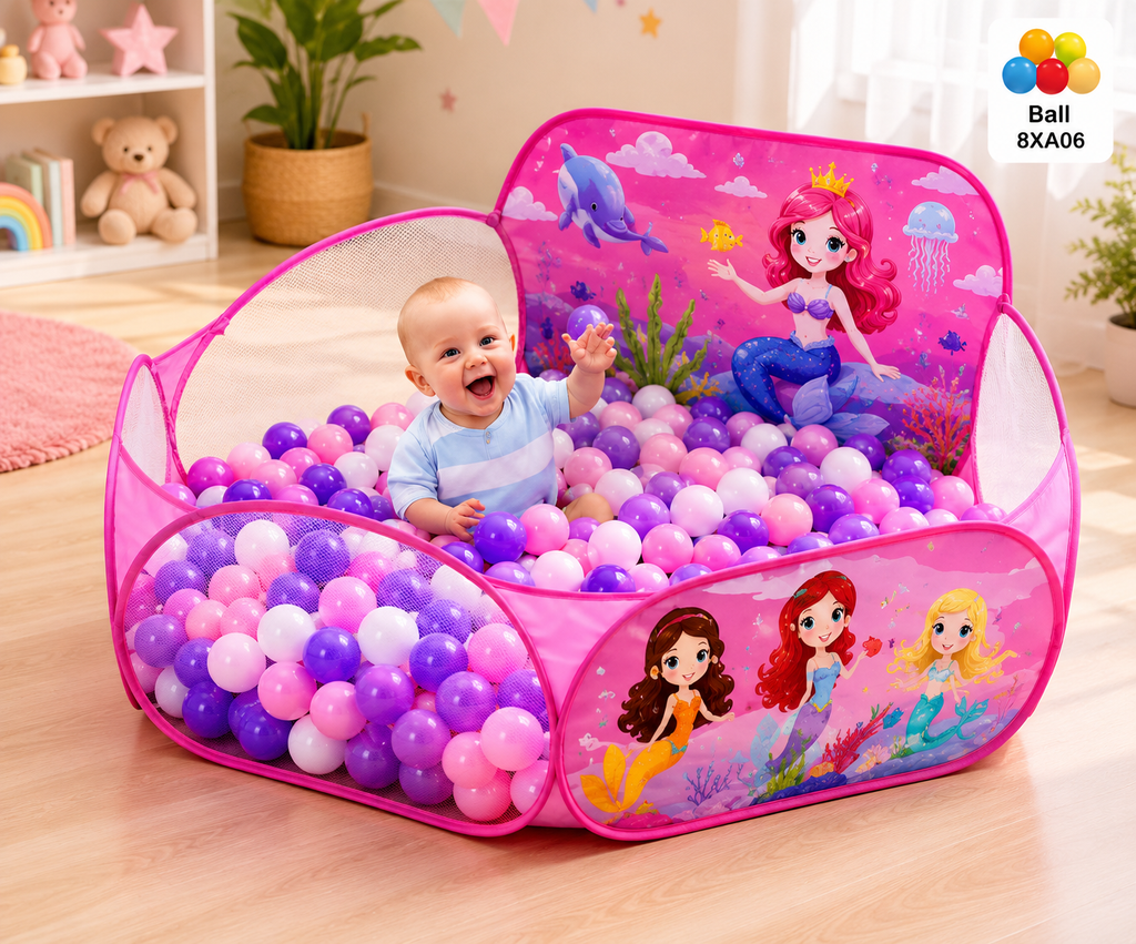 Mermaid Ball Pool – Foldable Kids Play Ball Pit