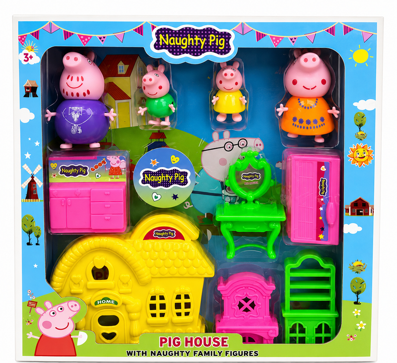 Pig House Family Play Set – Fun Pretend Play Toy Set