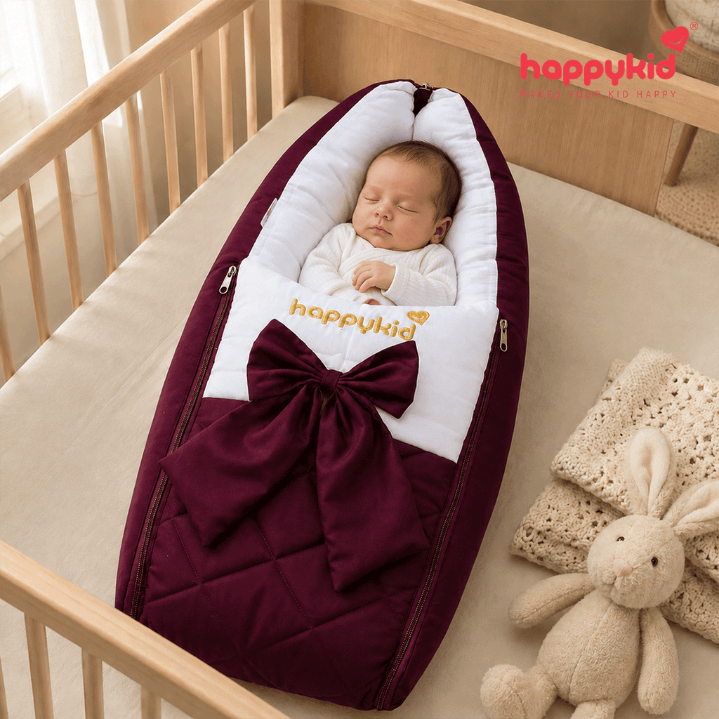 Premium Cotton Baby Carry Bed 3-in-1 Newborn
