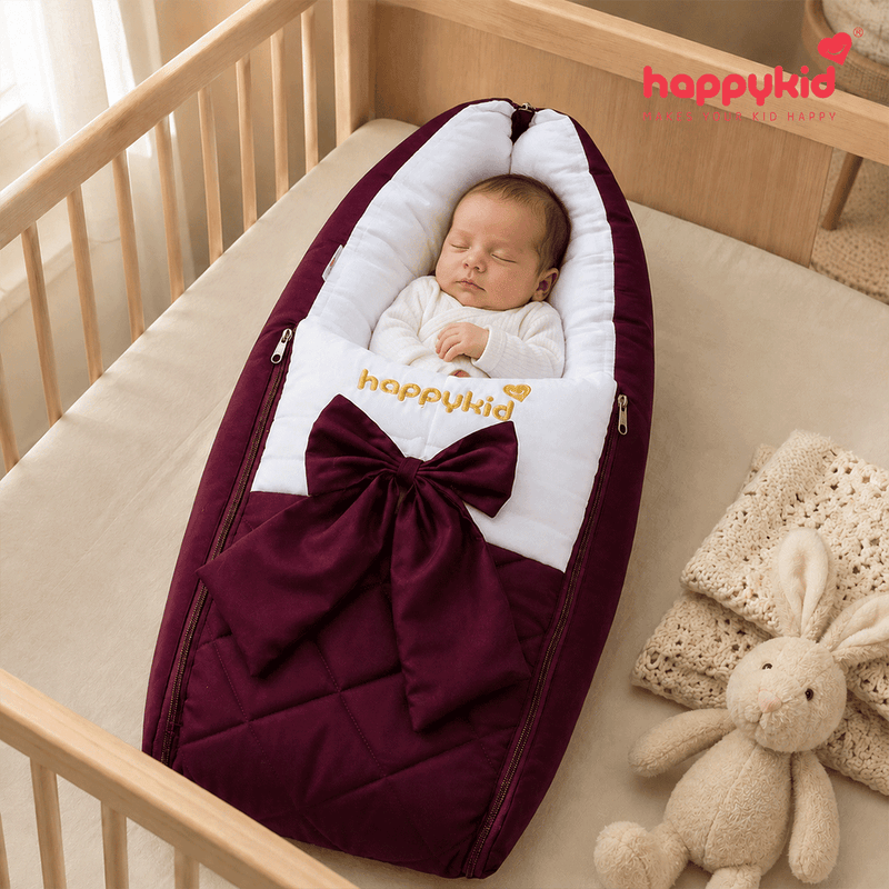 Premium Cotton Baby Carry Bed 3-in-1 Newborn