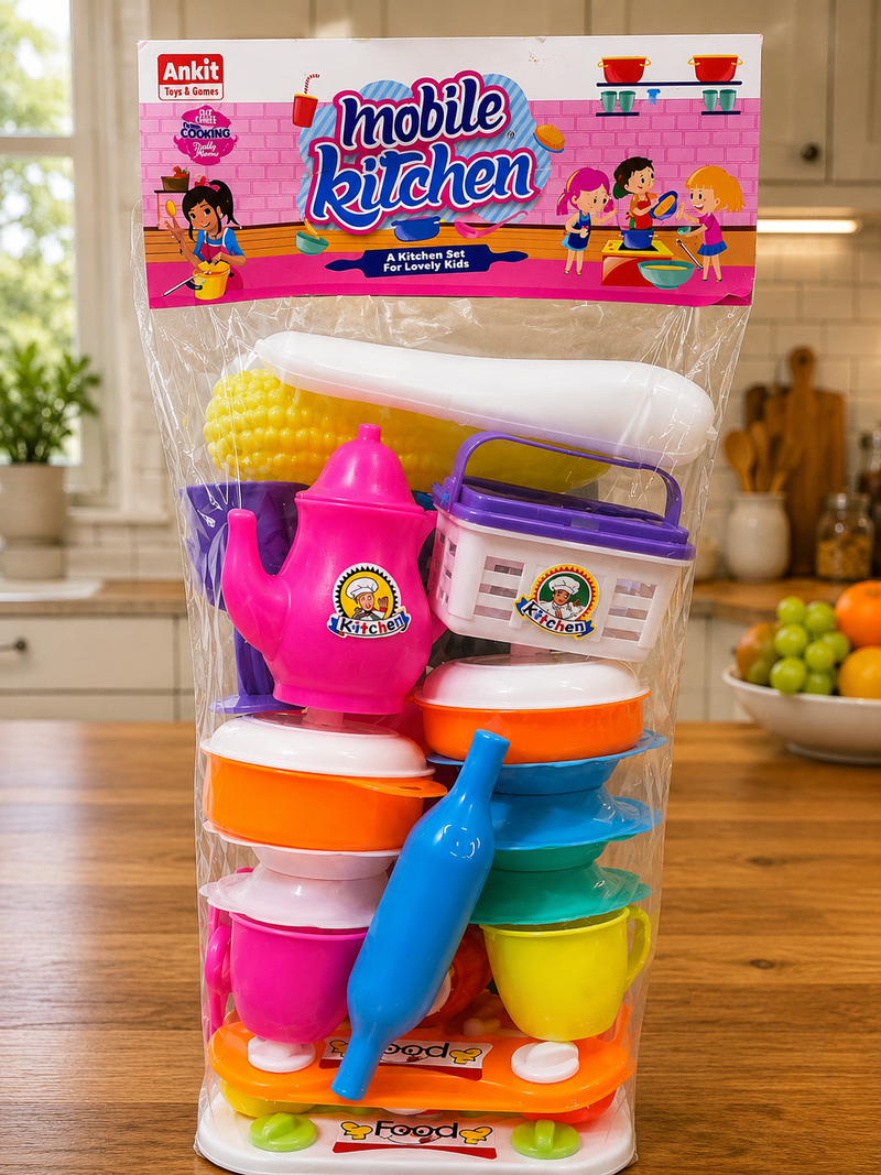 Mobile Kitchen Play Set for Kids