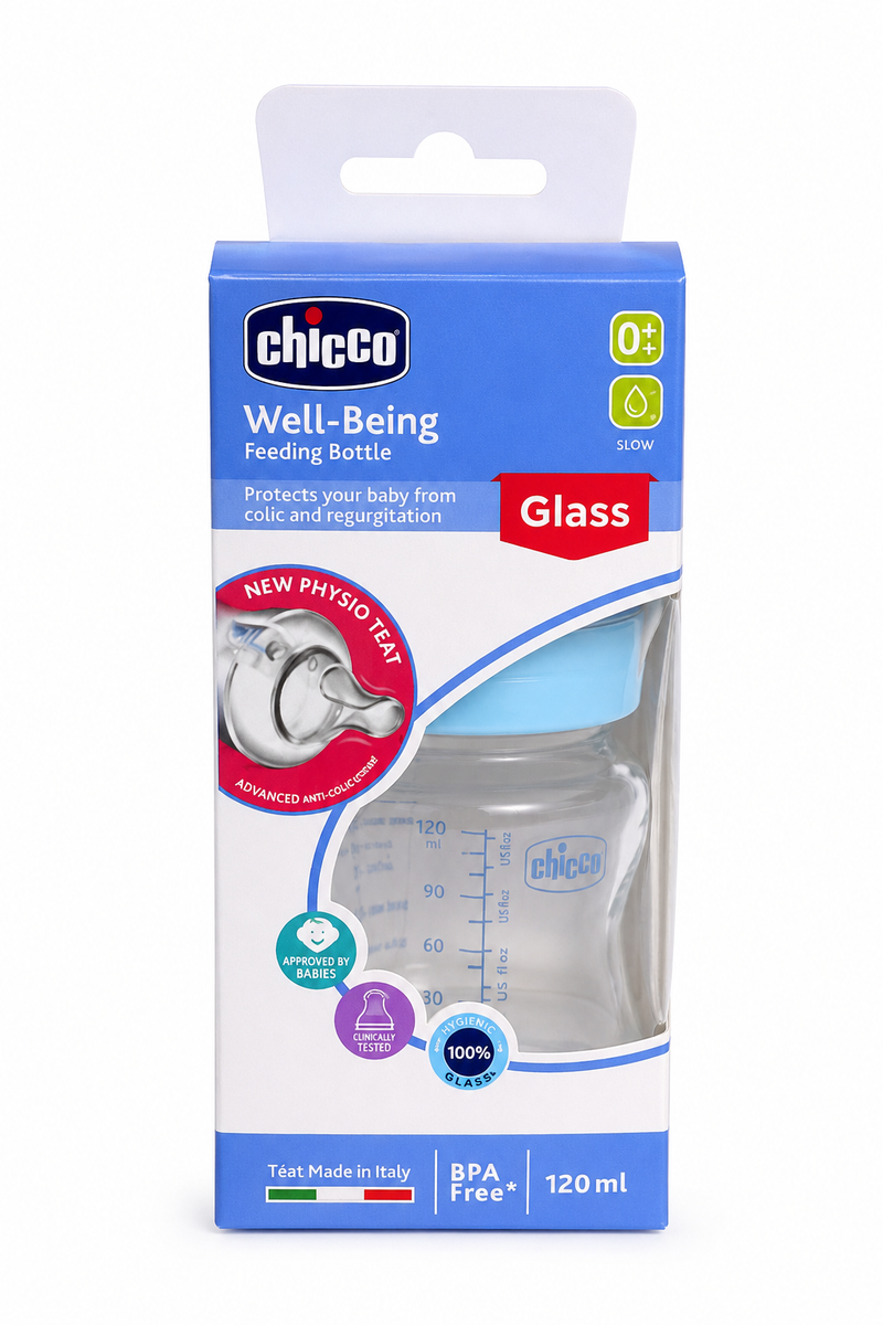 Chicco Well-Being Glass Feeding Bottle