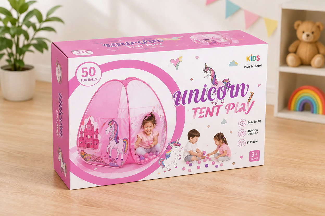 Unicorn Tent Play with 50 Fun Balls