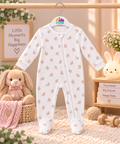 Bunny Print Full Sleeve Baby Sleepsuit with Feet