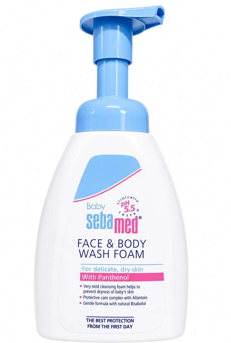 Sebamed Baby Face &amp; Body Wash Foam with Panthenol