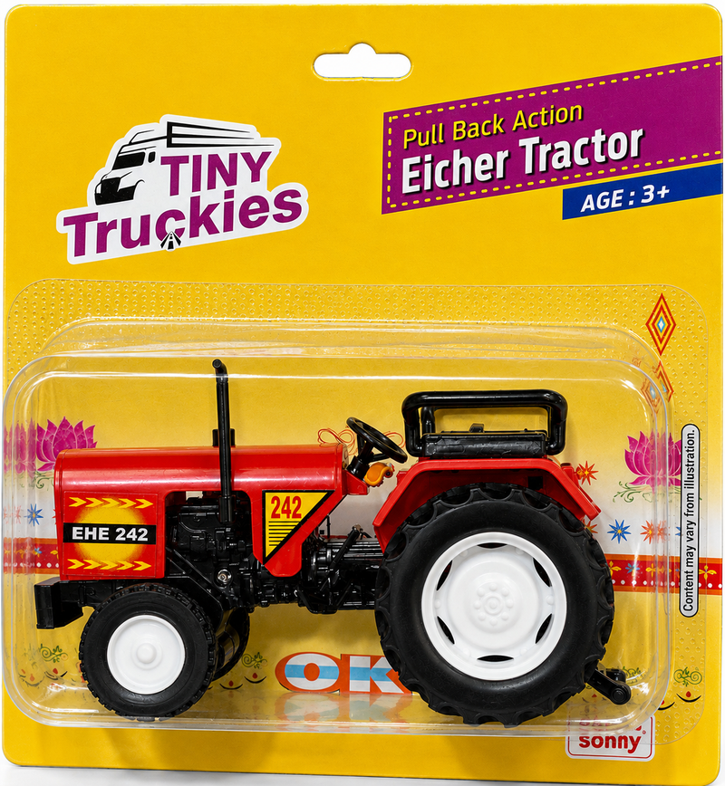 Tiny Truckies Pull Back Eicher Tractor