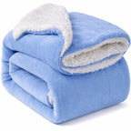 Baby Blanket Ultra Soft Dual Layer Sherpa & Flannel, Lightweight Warm Newborn Blanket for Crib, Stroller, Travel & Feeding, Skin-Friendly