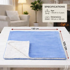 Baby Blanket Ultra Soft Dual Layer Sherpa & Flannel, Lightweight Warm Newborn Blanket for Crib, Stroller, Travel & Feeding, Skin-Friendly