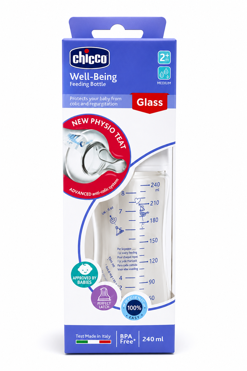 Chicco Well-Being Glass Feeding Bottle