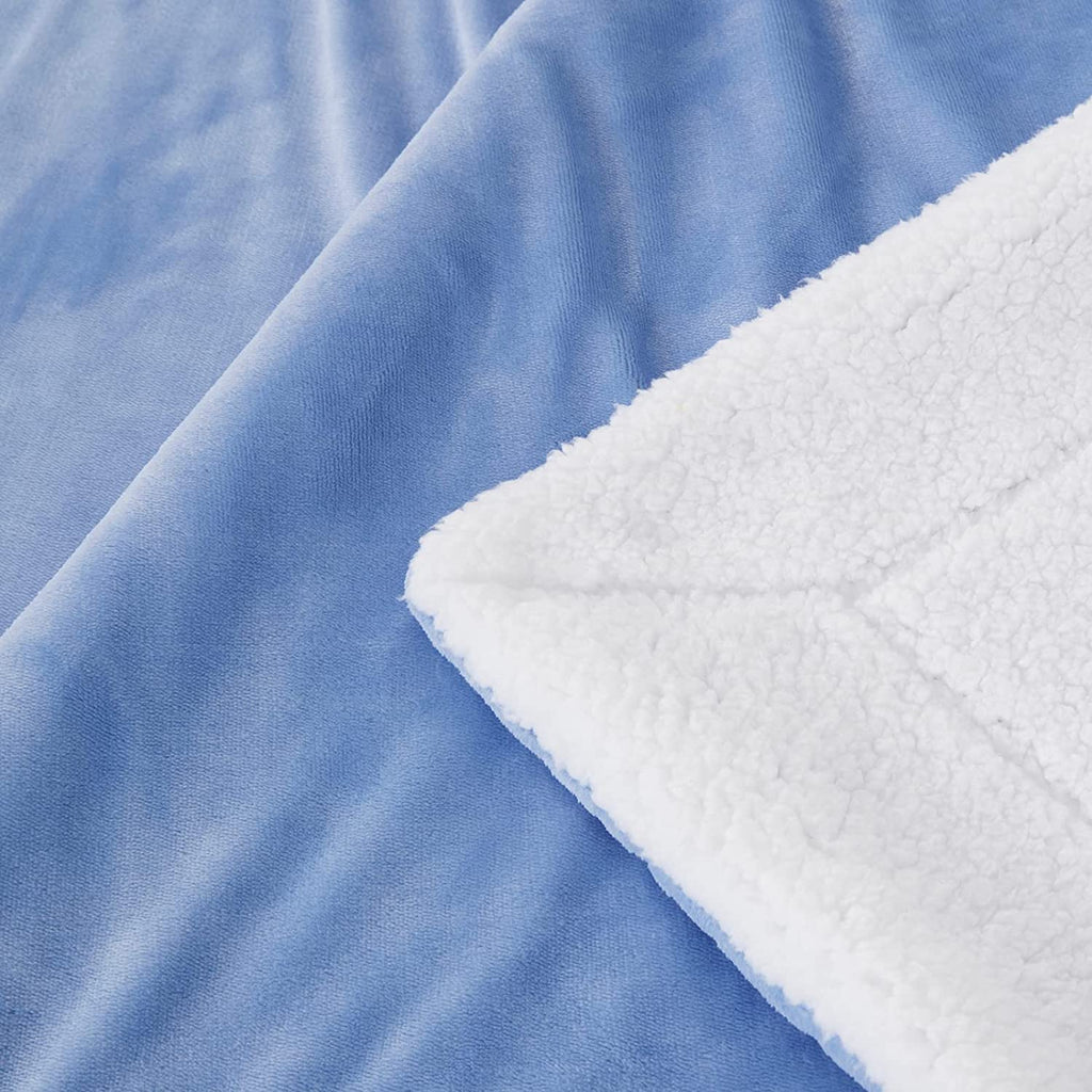 Baby Blanket Ultra Soft Dual Layer Sherpa & Flannel, Lightweight Warm Newborn Blanket for Crib, Stroller, Travel & Feeding, Skin-Friendly