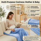 Baby Blanket Ultra Soft Dual Layer Sherpa & Flannel, Lightweight Warm Newborn Blanket for Crib, Stroller, Travel & Feeding, Skin-Friendly
