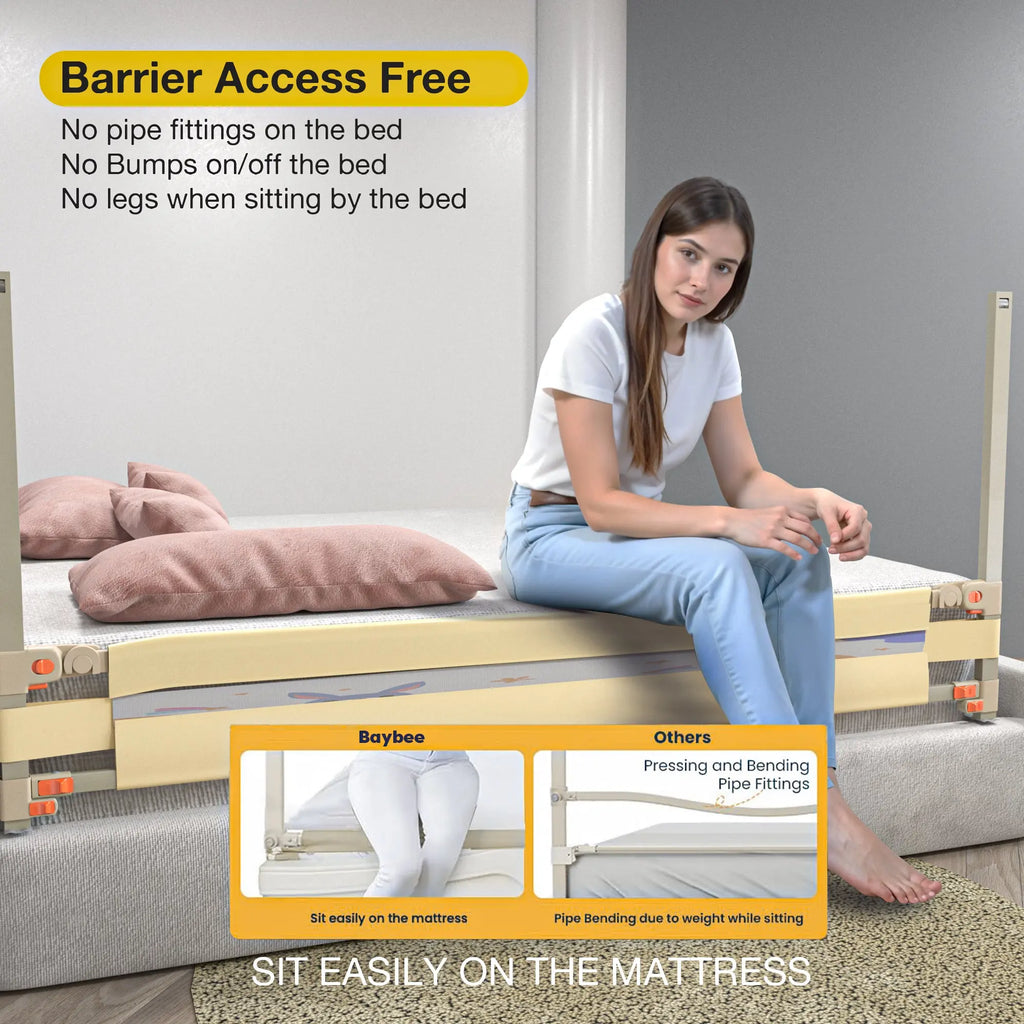 Baby Bed Rail Guard Foldable Safety Side Protector for Kids