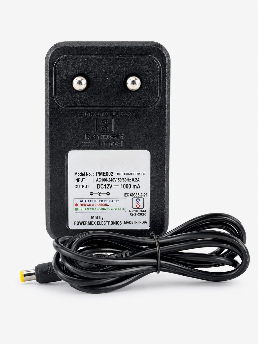 2V Kids Ride-On Jeep/Bike/Car Battery Charger (Auto Cut-Off)