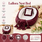 Baby Nest Bed for Newborns Soft Baby Lounger with Mosquito Net & Pillow