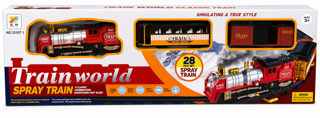 Classic Spray Train Toy Set for Kids