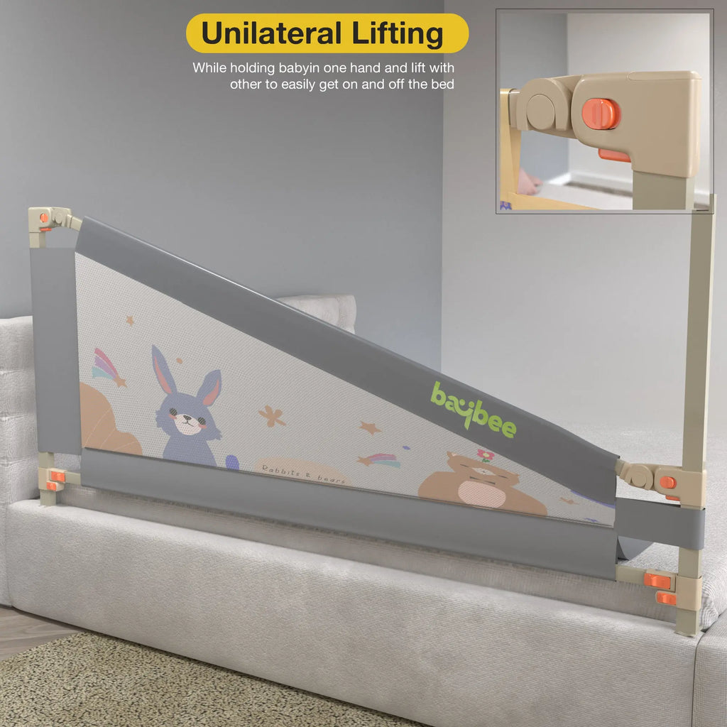 Baby Bed Rail Guard Foldable Safety Side Protector for Kids