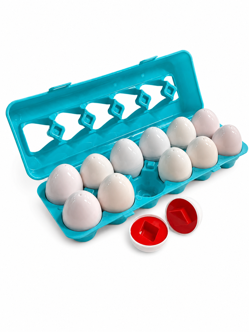 Matching Eggs Shape Sorter – 12 Pieces