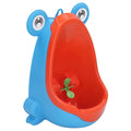 Children's Urinal for Boy Standing Potty Training, Portable Wall Mounted Pee Trainer Baby Boys, Toddler Toilet Training with Rotating Target, Splash Proof, Easy (Frog-Green Parrot)