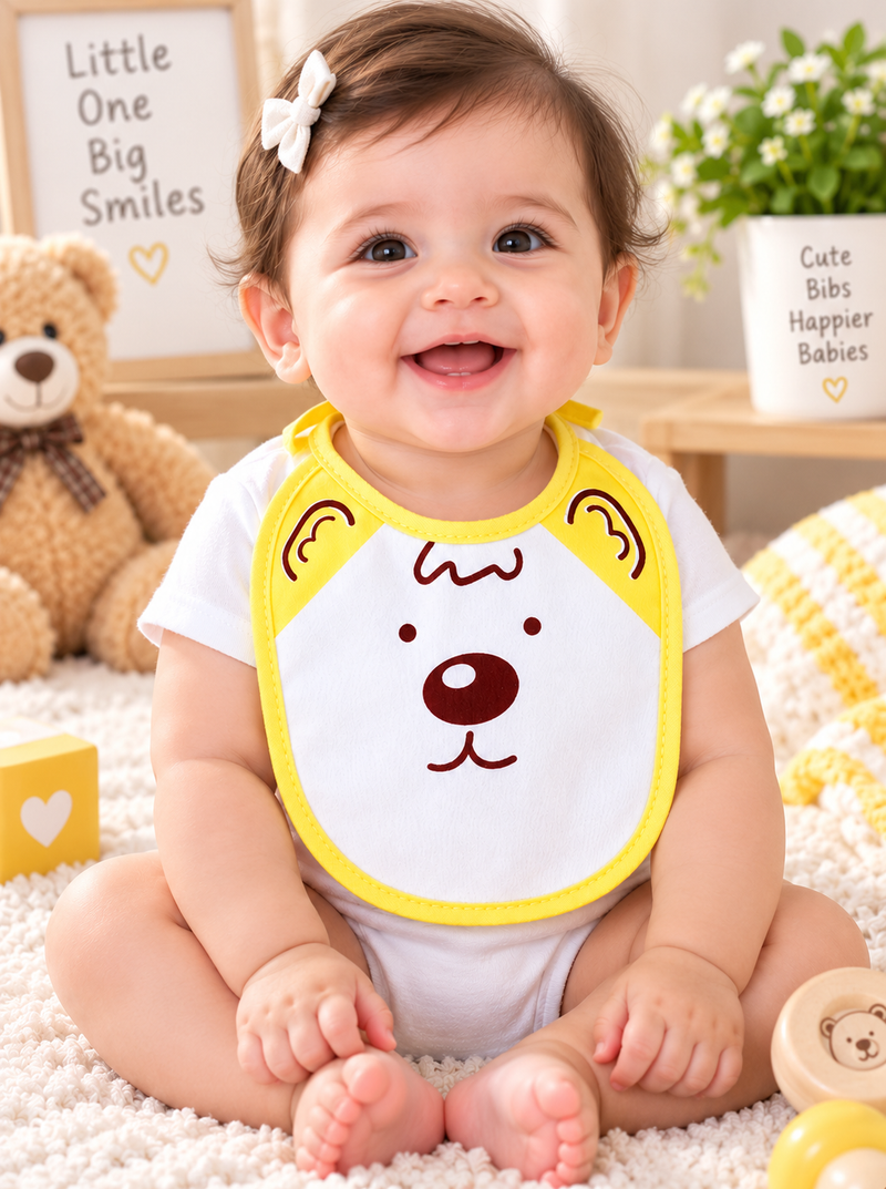 Cartoon Bear Baby Bib