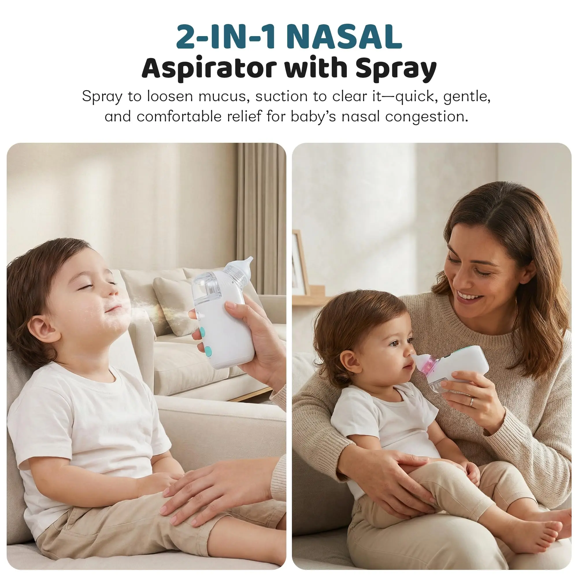 Electric Nasal Aspirator for Baby Nose Sucker Sprayer