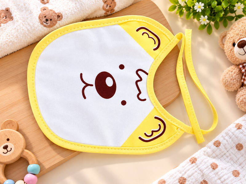 Cartoon Bear Baby Bib