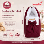 Premium Cotton Baby Carry Bed 3-in-1 Newborn