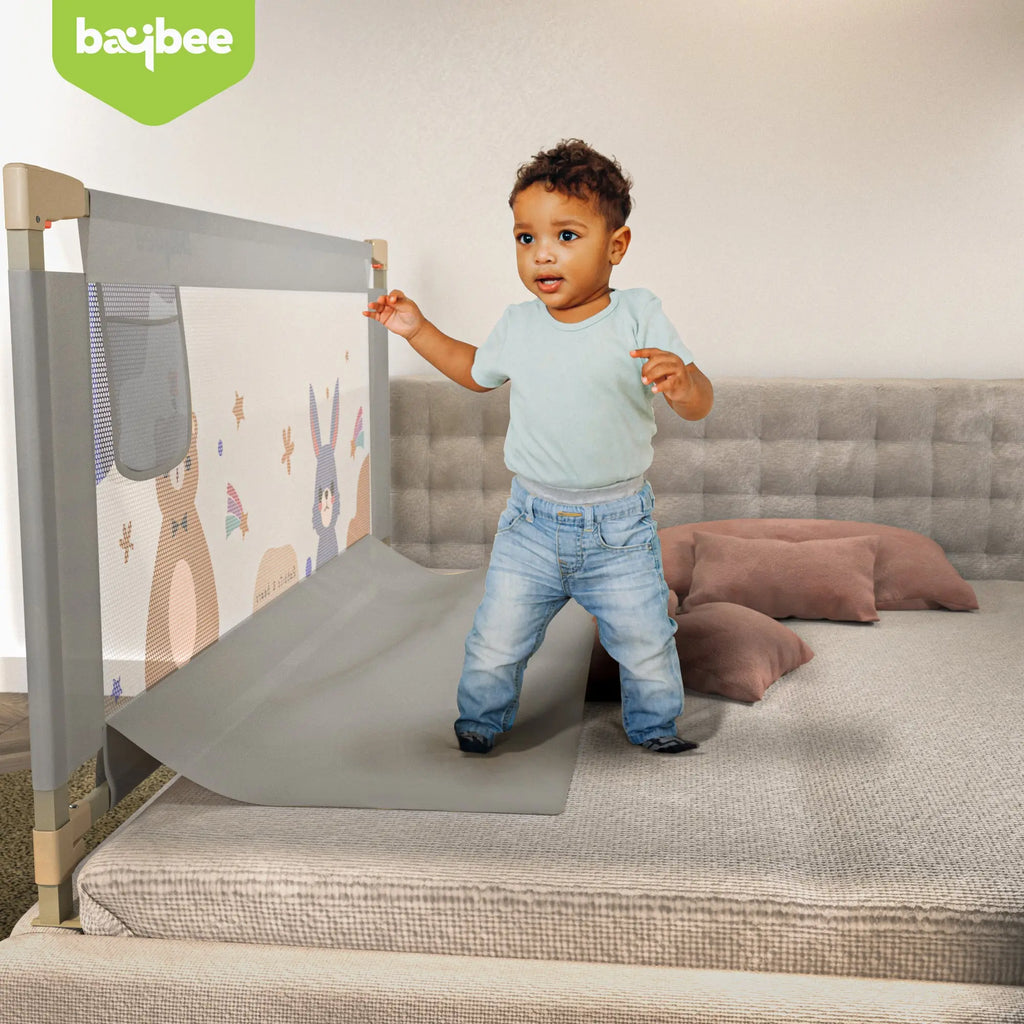 Baby Bed Rail Guard Foldable Safety Side Protector for Kids