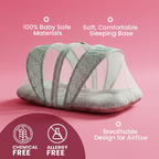 Tulip Net Bed – Foldable Baby Mosquito Net Bed with Soft Mattress & Pillow