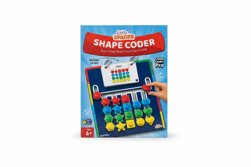 Box of Little Sparks Shape Coder educational toy on a white background