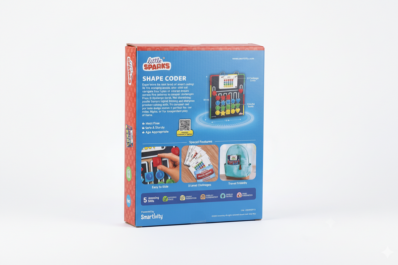 Box of Little Sparks Shape Coder educational toy by Smartivity on a white background