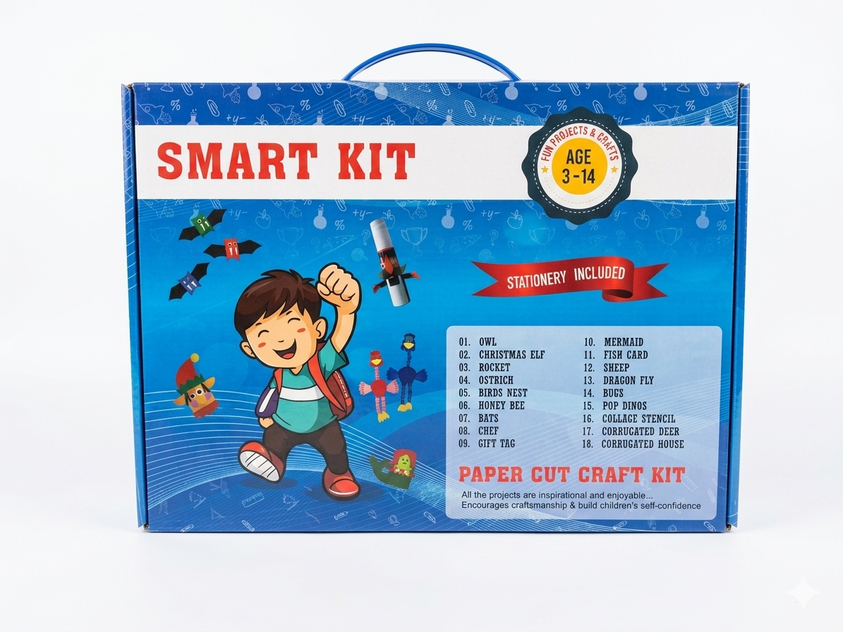 Smart Kit: 18-in-1 Paper Cut Craft Kit (Stationery Included)