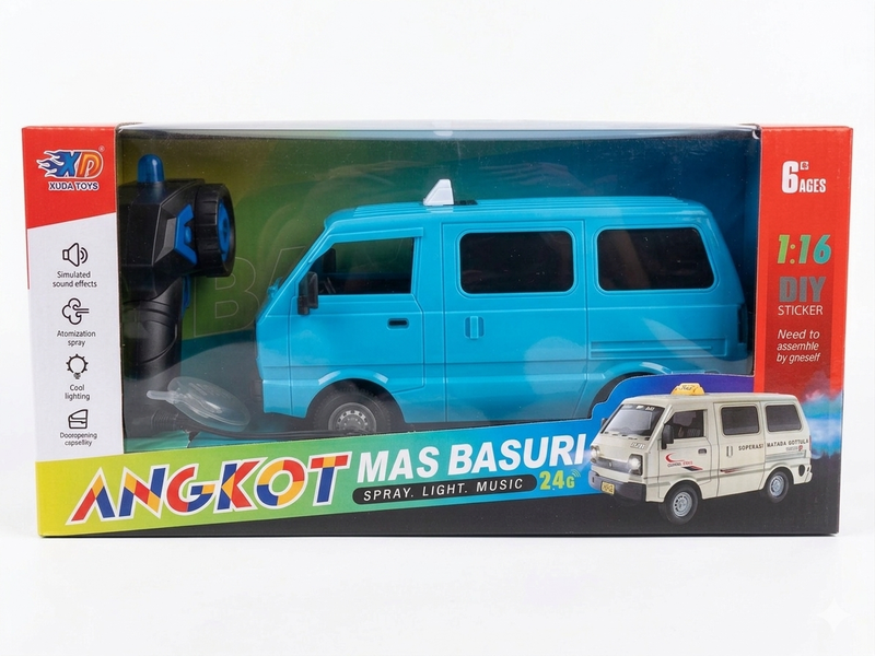 Remote Control Angkot Mas Basuri Toy Van omini
