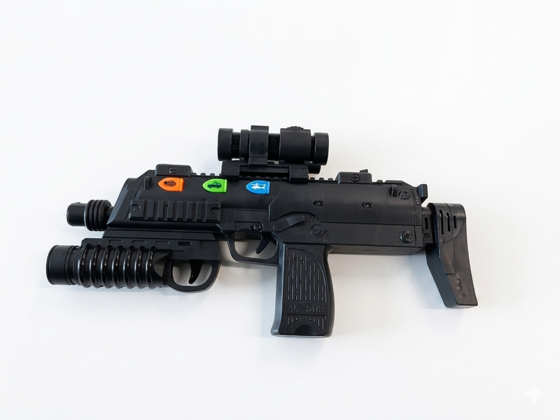 KrazyKiddo Toys MP7 Submachine Gun Toy - 2-in-1 Toy Rifle with Light & Sound