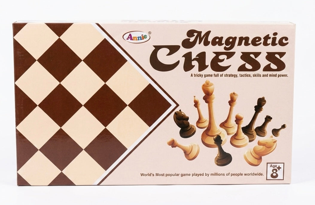 Annie Magnetic Chess Board Game, Foldable, with Magnetic Pieces