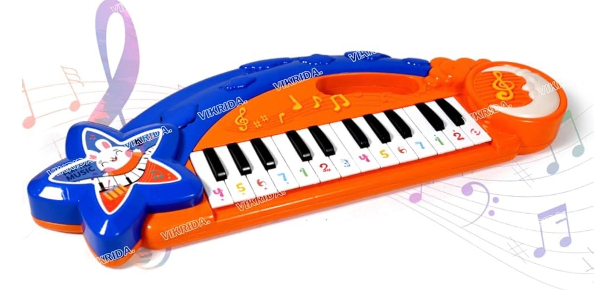 JDL Kids Electronic Piano Keyboard - Musical Learning Toy with Colorful Keys