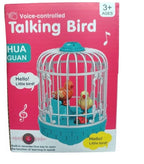 Interactive Voice-Controlled Talking Bird in Cage – Sensory Toy for Kids