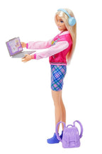 Barbie I Love School Doll & Accessories Toy Set, 7 Pieces Include Backpack, Laptop & More, Blonde Fashion Doll Wears Removable Look