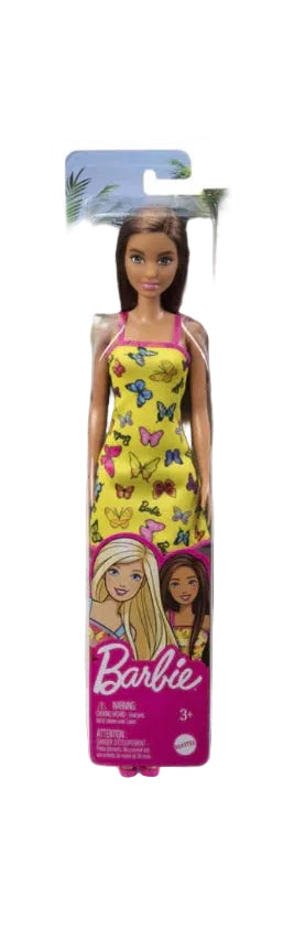 Barbie Fashion Doll With Butterfly Logo Print Dress - Multicolor