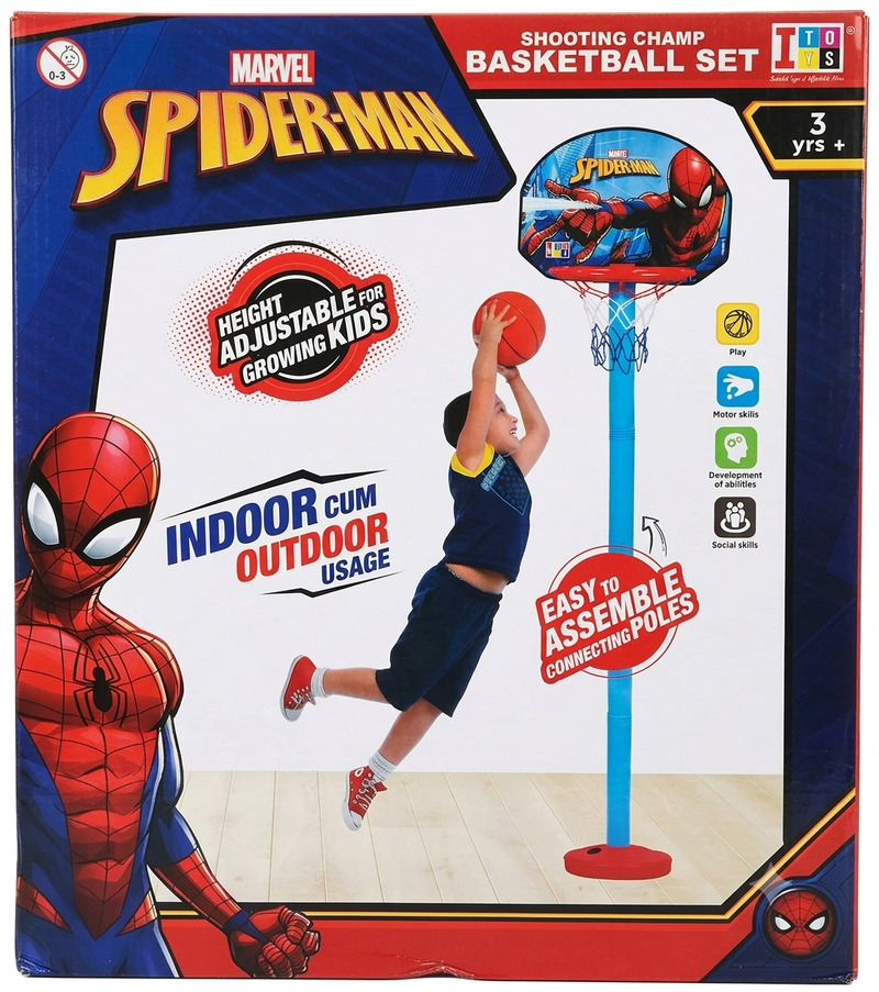 Shooting Champ basketball set branded with Marvel's Spider-Man