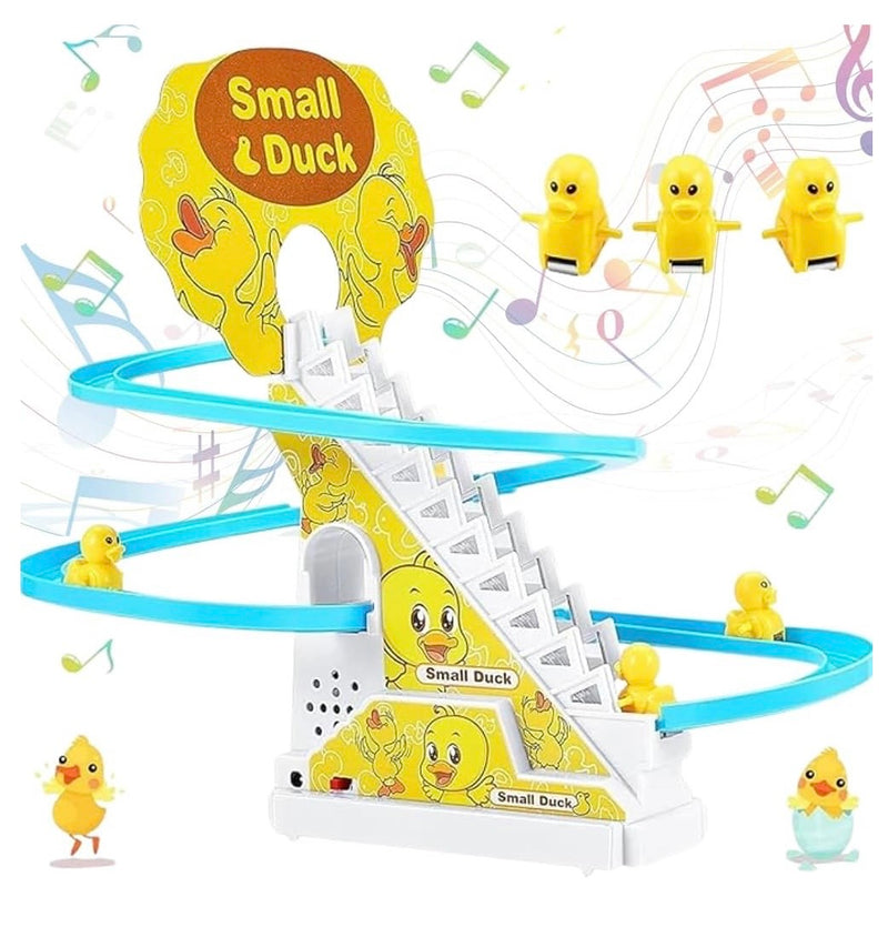 Small Duck Climbing Stairs Toy with Music & Lights