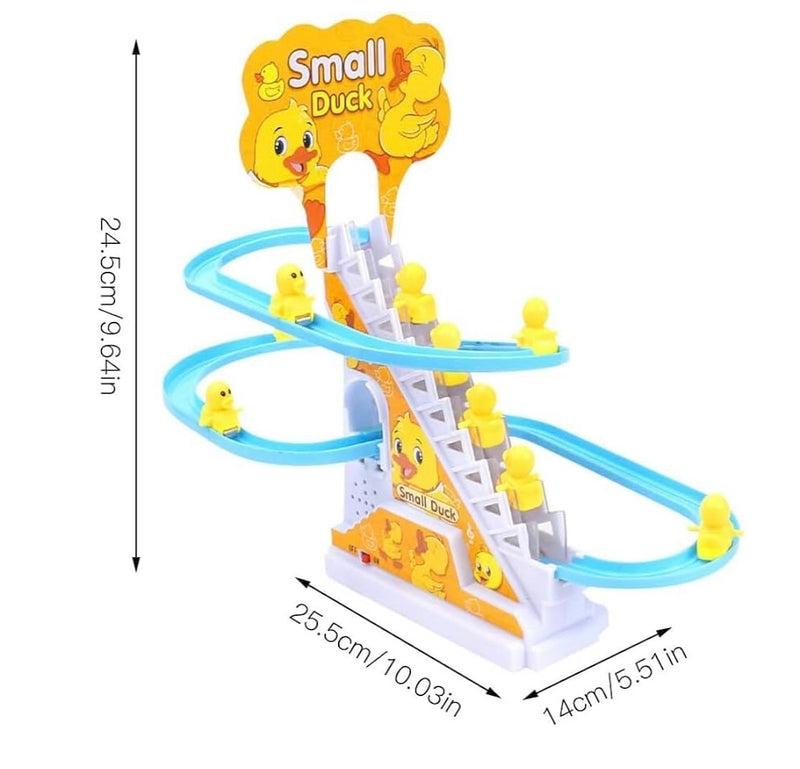 Small Duck Climbing Stairs Toy with Music & Lights