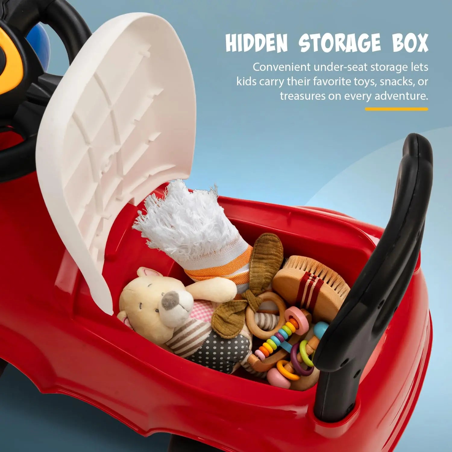 Snappy Baby Ride on Cars for Kids Indoor Push Ride on Car