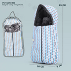 3 in 1 Velvet Cotton Baby Bed Cum Carry Bed, Printed Baby Sleeping Bag