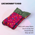 3 in 1 Velvet Cotton Baby Bed Cum Carry Bed, Printed Baby Sleeping Bag-Baby Bed