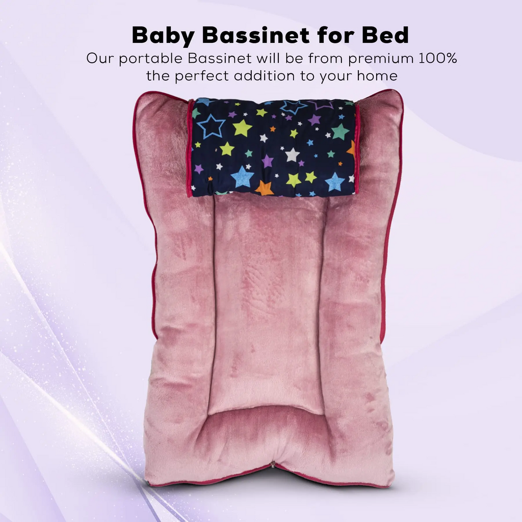 Little Max 3 in 1 Baby's Cotton Bed Cum Carry Bed Printed Baby Sleeping Bag