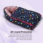 Little Max 3 in 1 Baby's Cotton Bed Cum Carry Bed Printed Baby Sleeping Bag