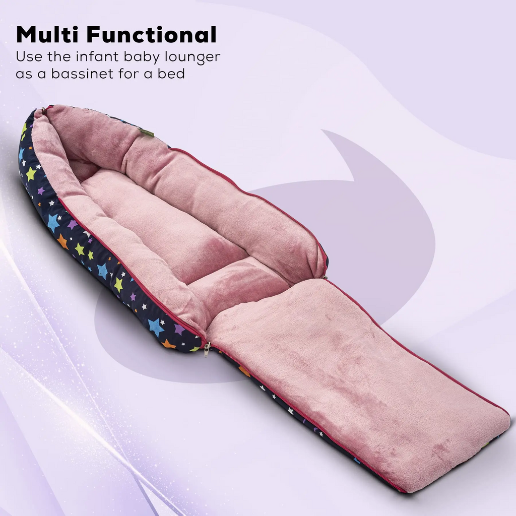 Little Max 3 in 1 Baby's Cotton Bed Cum Carry Bed Printed Baby Sleeping Bag