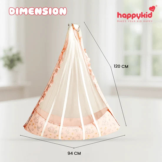 Angel Baby Cradle with Spring & Pillow – Hanging Newborn Cradle